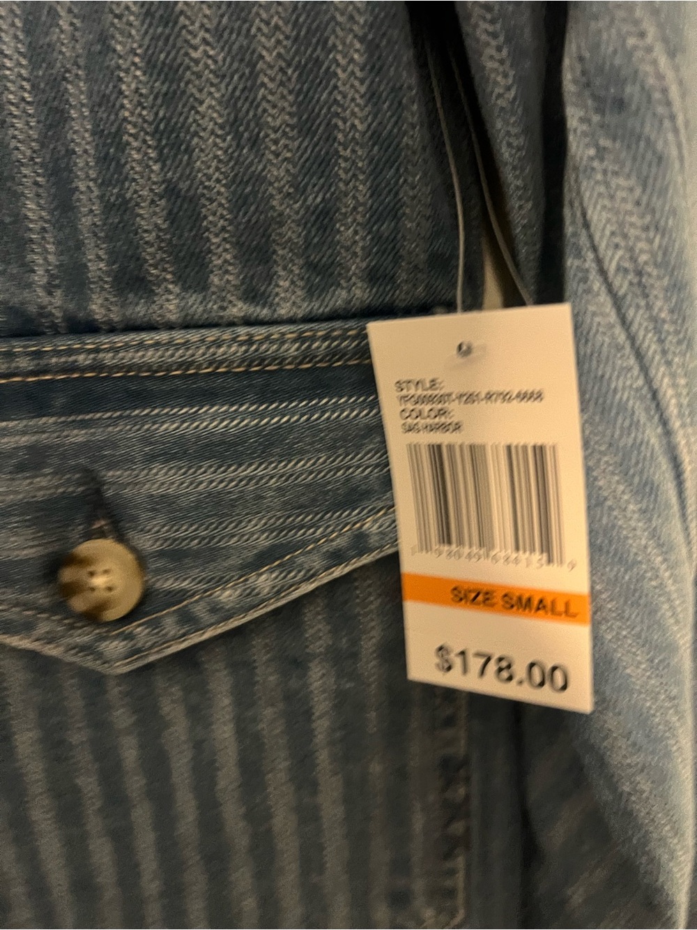 Scotch & Soda Light Blue Striped Denim Jacket - Picture 4 of 4
